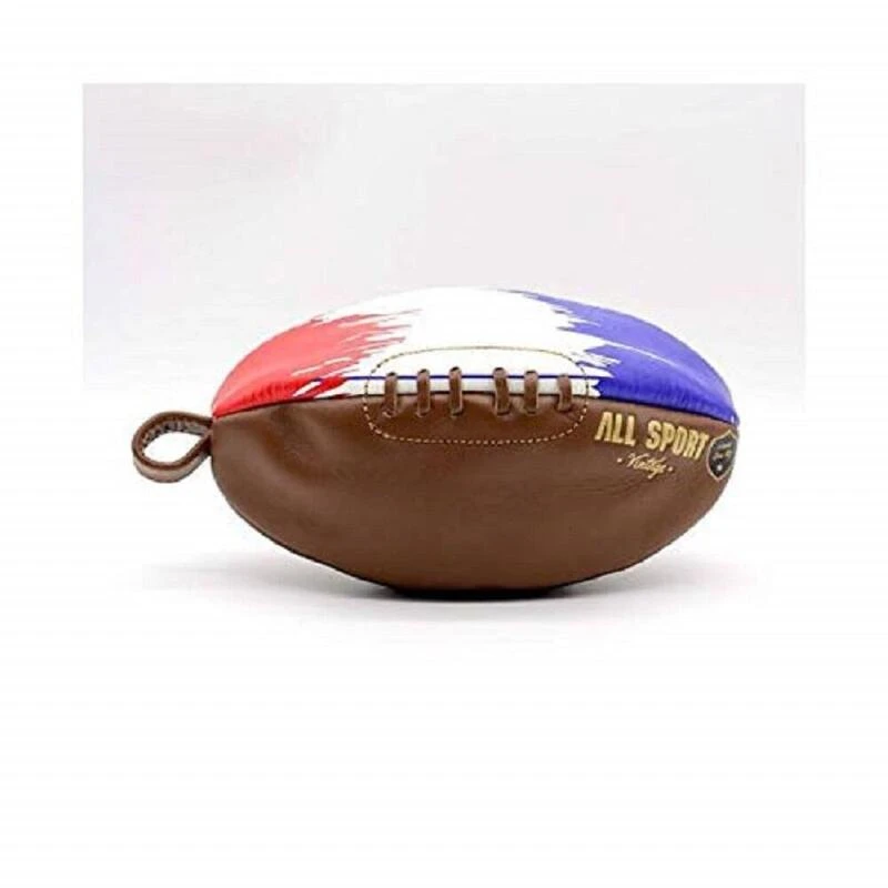 ALL SPORT VINTAGE -Trousse De Toilette Rugby - Drapeau Français. Cuir. 2 ALL SPORT VINTAGE -Trousse De Toilette Rugby - Drapeau Français. Cuir.