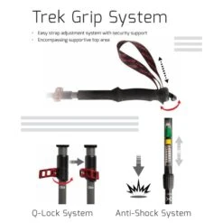 Exel Bâtons De Randonnée GIANT CARBON 100 Anti Choc -Promos Regatta || Quechua || Dare 2b Boutique batons de randonnee giant carbon 100 anti choc 4