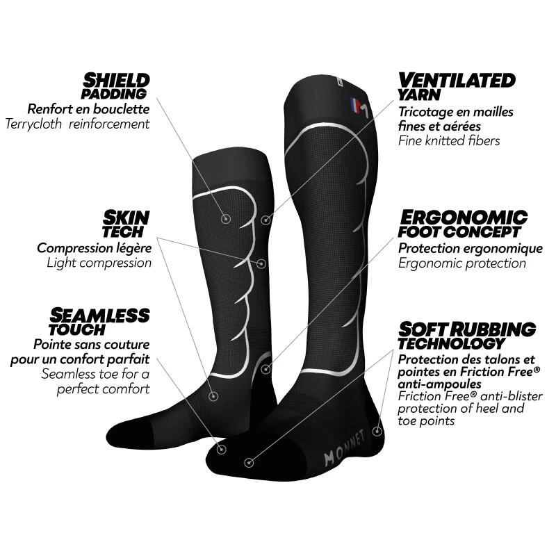 Monnet CHAUSSETTE HAUTE SKI DE RANDO 7 Monnet CHAUSSETTE HAUTE SKI DE RANDO – Image 5