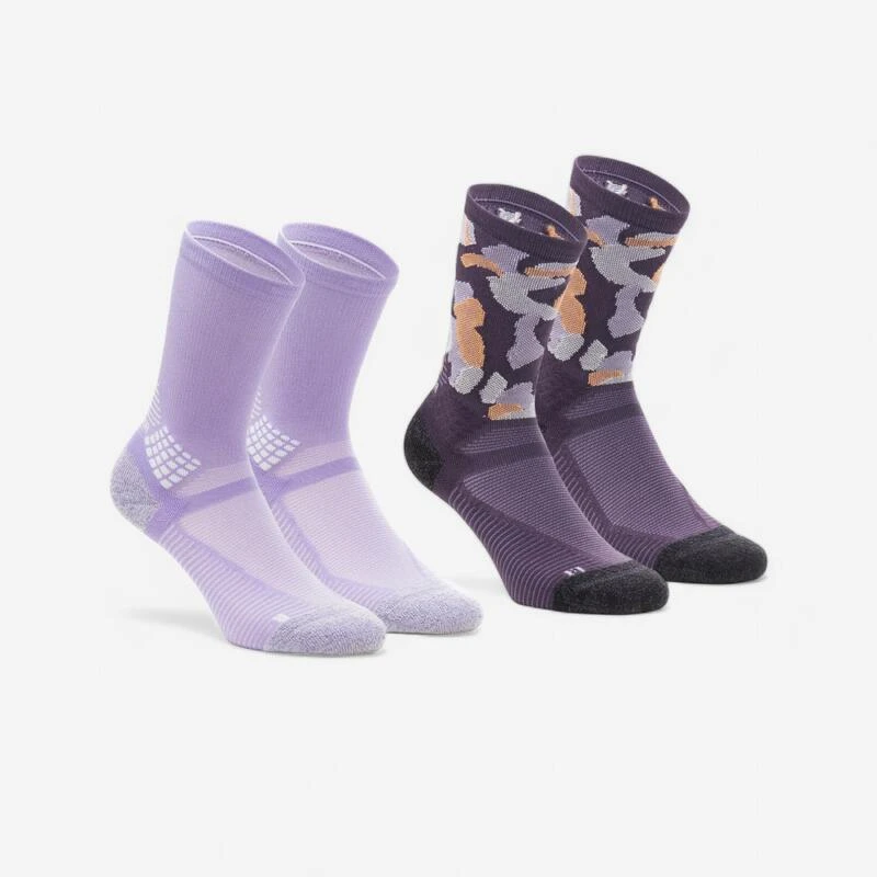 Quechua Chaussettes Randonnée - Hike 500 High Trendy Purple & Kamo X2 Paires 3 Quechua Chaussettes Randonnée - Hike 500 High Trendy Purple & Kamo X2 Paires