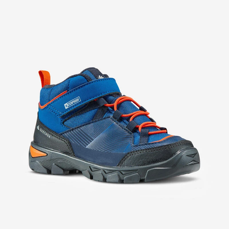 Quechua Chaussures Imperméables De Randonnée -MH120 MID Bleues- Enfant 28 AU 34 Scratch 3 Quechua Chaussures Imperméables De Randonnée -MH120 MID Bleues- Enfant 28 AU 34 Scratch