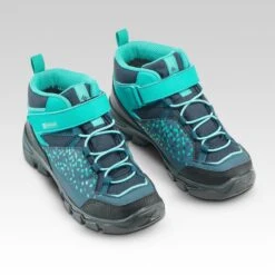Quechua Chaussures Imperméables De Randonnée - MH120 MID Turquoises - Enfant 28 AU 34 -Promos Regatta || Quechua || Dare 2b Boutique chaussures impermeables de randonnee mh120 mid turquoises enfant 28 au 34 3