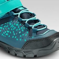 Quechua Chaussures Imperméables De Randonnée - MH120 MID Turquoises - Enfant 28 AU 34 -Promos Regatta || Quechua || Dare 2b Boutique chaussures impermeables de randonnee mh120 mid turquoises enfant 28 au 34 5