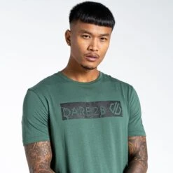 Dare 2b Dispersed T-shirt De Marche à Manches Courtes Pour Homme - Vert Pâle -Promos Regatta || Quechua || Dare 2b Boutique dispersed t shirt de marche a manches courtes pour homme vert pale 3