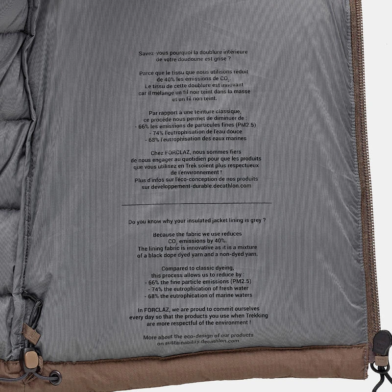 Doudoune Sans Manches En Duvet De Trek Montagne - MT500 - Homme 10 Doudoune Sans Manches En Duvet De Trek Montagne - MT500 - Homme – Image 8