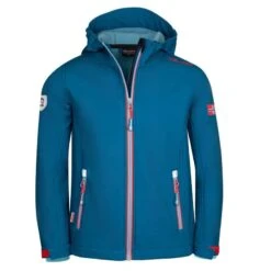 TROLLKIDS Enfants Trollfjord Veste Bleu Pétrole/rouge