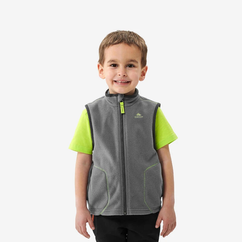 Quechua Gilet Polaire Sans Manche De Randonnée - MH150 Gris - Enfant 2 - 6 Ans 3 Quechua Gilet Polaire Sans Manche De Randonnée - MH150 Gris - Enfant 2 - 6 Ans