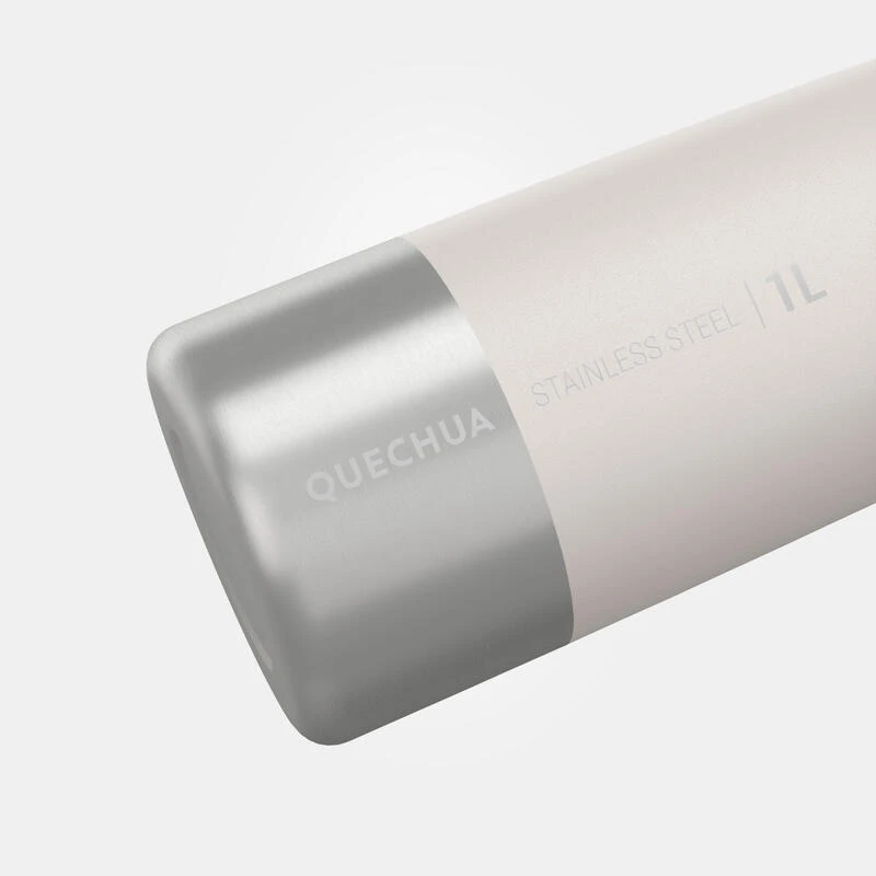 Quechua Gourde Inox 1L Avec Bouchon à Vis Pour La Randonnée - Blanc 5 Quechua Gourde Inox 1L Avec Bouchon à Vis Pour La Randonnée - Blanc – Image 3