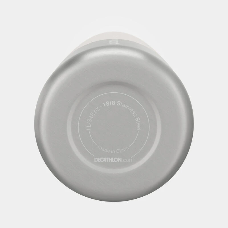 Quechua Gourde Inox 1L Avec Bouchon à Vis Pour La Randonnée - Blanc 10 Quechua Gourde Inox 1L Avec Bouchon à Vis Pour La Randonnée - Blanc – Image 8