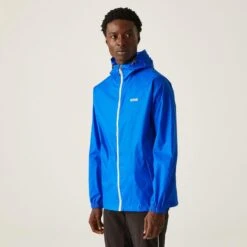 Regatta Pack-It III Homme Randonnée Veste Imperméable - Bleu Moyen -Promos Regatta || Quechua || Dare 2b Boutique pack it iii homme randonnee veste impermeable bleu moyen 3