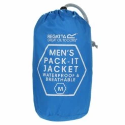 Regatta Pack-It III Homme Randonnée Veste Imperméable - Bleu Moyen -Promos Regatta || Quechua || Dare 2b Boutique pack it iii homme randonnee veste impermeable bleu moyen 5