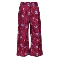 Regatta Pantalon De Pluie WONDER Enfant (Rose Foncé) -Promos Regatta || Quechua || Dare 2b Boutique pantalon de pluie wonder enfant rose fonce 1