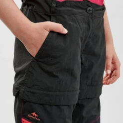 Quechua Pantalon De Randonnée Modulable - MH500 Noir Enfant 7-15 Ans -Promos Regatta || Quechua || Dare 2b Boutique pantalon de randonnee modulable mh500 noir enfant 7 15 ans 4