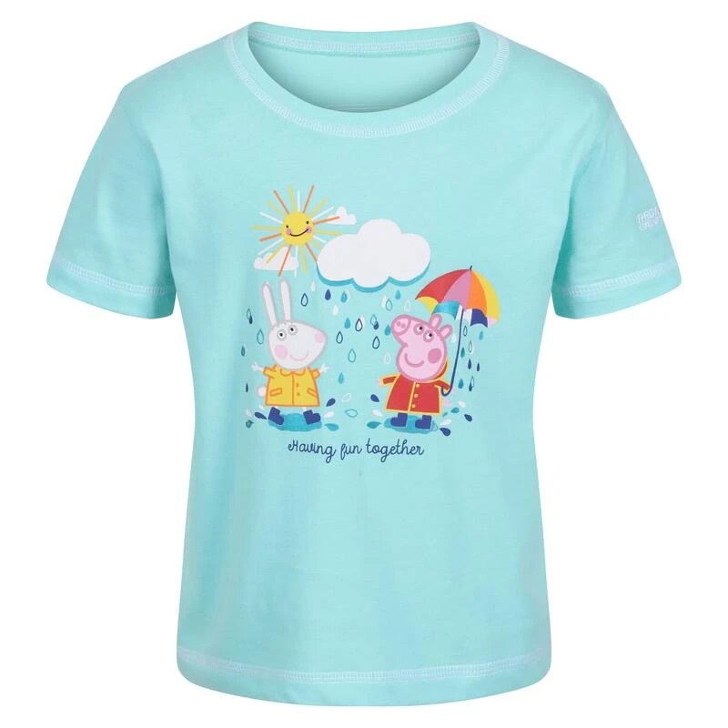 Regatta Peppa Pig T-shirt De Marche à Manches Courtes Pour Enfant - Bleu Clair 3 Regatta Peppa Pig T-shirt De Marche à Manches Courtes Pour Enfant - Bleu Clair