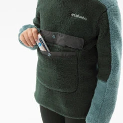 Polaire De Randonnée - Columbia Hoodie Sherpa Verte - Enfant 7-15 Ans -Promos Regatta || Quechua || Dare 2b Boutique polaire de randonnee columbia hoodie sherpa verte enfant 7 15 ans 6