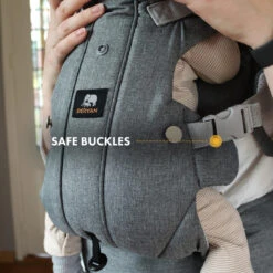 Porte-bébé Ergonomique Deryan - Porte-bébé Ventral 2-en-1 Anthracite -Promos Regatta || Quechua || Dare 2b Boutique porte bebe ergonomique deryan porte bebe ventral 2 en 1 anthracite 5