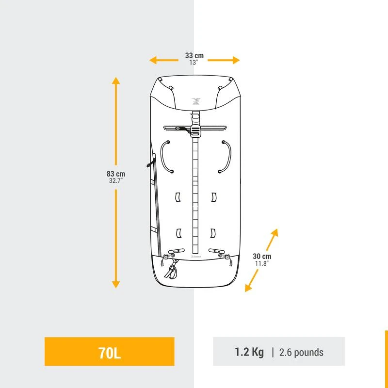 Simond SAC A DOS D'ALPINISME 70 LITRES - MAKALU 45/70 ROUGE 4 Simond SAC A DOS D'ALPINISME 70 LITRES - MAKALU 45/70 ROUGE – Image 2