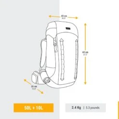 Sac à Dos De Trekking Femme 50+10 L - MT900 SYMBIUM -Promos Regatta || Quechua || Dare 2b Boutique sac a dos de trekking femme 5010 l mt900 symbium 2