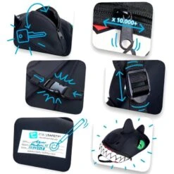 Sac à Dos Pour Enfants | Dragon Noir | Crazy Safety | Testé Et Certifié -Promos Regatta || Quechua || Dare 2b Boutique sac a dos pour enfants dragon noir crazy safety teste et certifie 2