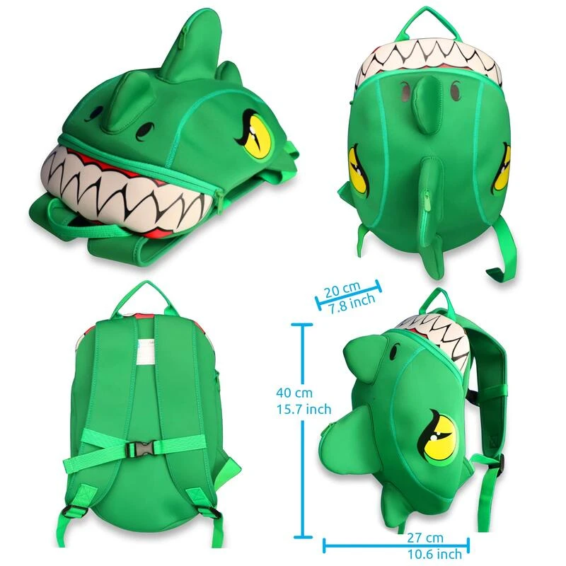 Sac à Dos Pour Enfants | Dragon Vert | Crazy Safety | Testé Et Certifié 4 Sac à Dos Pour Enfants | Dragon Vert | Crazy Safety | Testé Et Certifié – Image 2