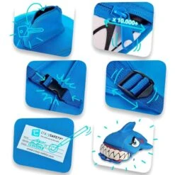 Sac à Dos Pour Enfants | Requin Bleu | Crazy Safety | Testé Et Certifié -Promos Regatta || Quechua || Dare 2b Boutique sac a dos pour enfants requin bleu crazy safety teste et certifie 2