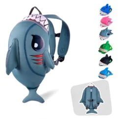 Sac à Dos Pour Enfants | Requin Gris | Crazy Safety | Testé Et Certifié -Promos Regatta || Quechua || Dare 2b Boutique sac a dos pour enfants requin gris crazy safety teste et certifie 3
