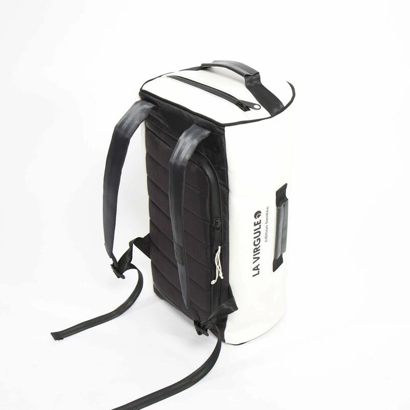 Sac Weekend Upcyclé - Duffel Bag Hors-Bord - 35L Blanc Carbone 4 Sac Weekend Upcyclé - Duffel Bag Hors-Bord - 35L Blanc Carbone – Image 2