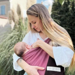 Sling - La Petite Echarpe Sans Nœud - Rosé, Pecan, Anneaux Or Rose (réversible) -Promos Regatta || Quechua || Dare 2b Boutique sling la petite echarpe sans noeud rose pecan anneaux or rose reversible 2