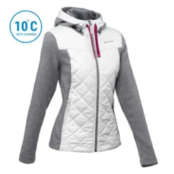 Quechua Sweat à Capuche De Randonnée - NH100 Hybrid - Femme -Promos Regatta || Quechua || Dare 2b Boutique sweat a capuche de randonnee nh100 hybrid femme 6