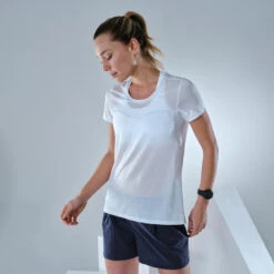 Quechua Tee Shirt Ultra Léger De Randonnée Rapide FH 500 Femme Gris. -Promos Regatta || Quechua || Dare 2b Boutique tee shirt ultra leger de randonnee rapide fh 500 femme gris 2