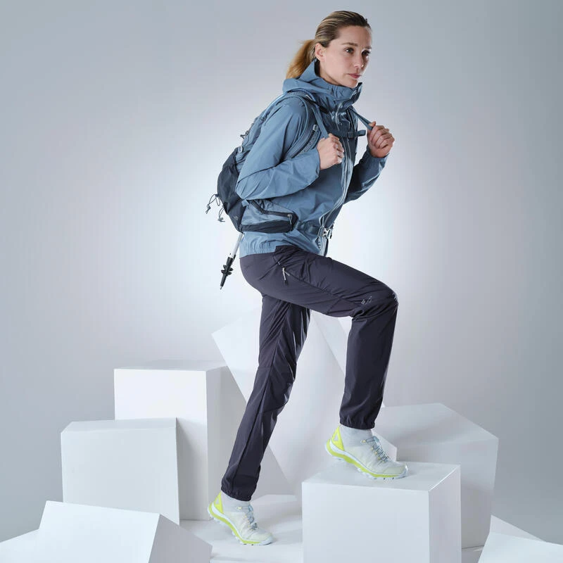 Quechua Veste Imperméable Ultra Légère De Randonnée Rapide - FH500 Rain - Femme Bleu 4 Quechua Veste Imperméable Ultra Légère De Randonnée Rapide - FH500 Rain - Femme Bleu – Image 2