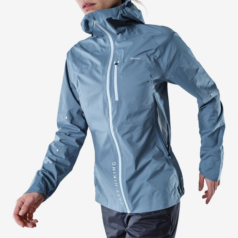 Quechua Veste Imperméable Ultra Légère De Randonnée Rapide - FH500 Rain - Femme Bleu 3 Quechua Veste Imperméable Ultra Légère De Randonnée Rapide - FH500 Rain - Femme Bleu