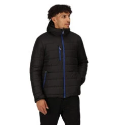 Regatta Veste Matelassée NAVIGATE Homme (Noir / Bleu Roi) -Promos Regatta || Quechua || Dare 2b Boutique veste matelassee navigate homme noir bleu roi 2