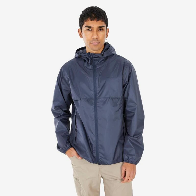 Quechua VESTE RAINCUT FULLZIP BLEU H 3 Quechua VESTE RAINCUT FULLZIP BLEU H
